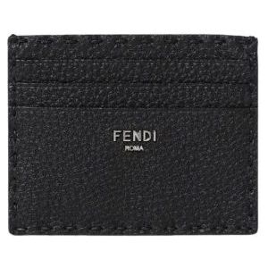 Fendi, Accessoires, Heren, Zwart, ONE Size, Leer, Korrelig Leren Kaarthouder