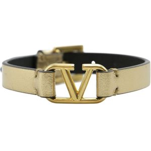 Valentino Garavani, Accessoires, Dames, Geel, ONE Size, Lamsleren Armband
