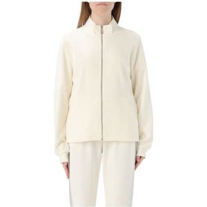Liu Jo, Sweatshirts & Hoodies, Dames, Wit, L, Katoen, Stijlvolle Zip-Up Tracksuit