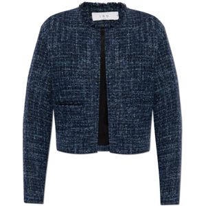 Iro, Jassen, Dames, Blauw, L, Tweed, Baluna Tweed Jas