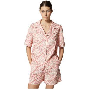 Silvian Heach, Blouses & Shirts, Dames, Veelkleurig, S, Katoen, Overhemd met geometrische print