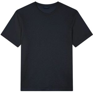Paul & Shark, Tops, Heren, Blauw, L, Linnen, Linnen Jersey T-shirt
