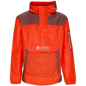 Columbia, Sport, Heren, Oranje, S, Polyester, Pittige Windbreaker met Verstelbare Capuchon