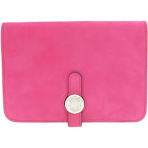 Hermès Vintage, Pre-owned, Dames, Roze, ONE Size, Pre-owned Fabric wallets