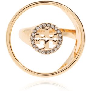 Tory Burch, Accessoires, Dames, Geel, 46 MM, Ring met kristallen