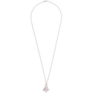 Vivienne Westwood, Accessoires, Dames, Grijs, ONE Size, Orb Plaque Crystal Hanger Ketting
