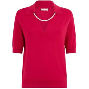 Liu Jo, Truien, Dames, Roze, M, Roze Trui Regular Fit