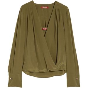 Max Mara Studio, Blouses & Shirts, Dames, Groen, M, Barbara Blouse