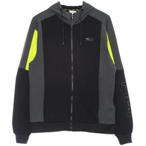 Fila, Sweatshirts & Hoodies, Heren, Zwart, XL, Polyester, Capuchonjas Zwart Lente Stijl