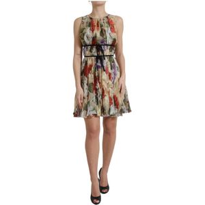 Dolce & Gabbana, Kleedjes, Dames, Veelkleurig, L, Chiffon, Short Kleedjes