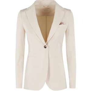 Circolo 1901, Jassen, Dames, Beige, L, Piquet Stijl Jas