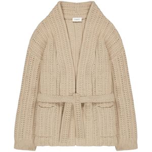 Laneus, Truien, Heren, Beige, M, Wol, Wollen Gebreide Vest Jas