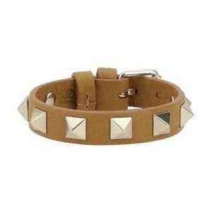 Valentino Garavani, Accessoires, Dames, Bruin, ONE Size, Rockstud Leren Armband