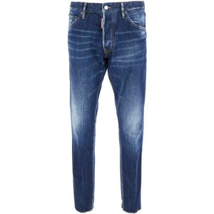 Dsquared2, Jeans, Heren, Blauw, L, Denim, Cool Guy Blauwe Jeans Vervaagd Denim