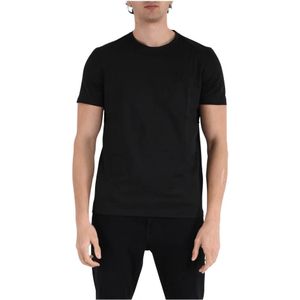 Dondup, Tops, Heren, Zwart, XL, Katoen, Jersey T-shirt met slim fit