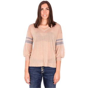 Kangra, Truien, Dames, Roze, L, Stijlvolle Pullover met Mouwen