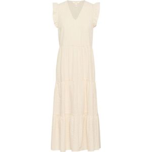 Part Two, Kleedjes, Dames, Beige, L, Katoen, Vrouwelijke Jurk met Ruchedetails