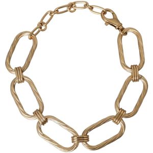 Dolce & Gabbana, Accessoires, Dames, Geel, ONE Size, Goudkleurige Link Ketting Sieraden