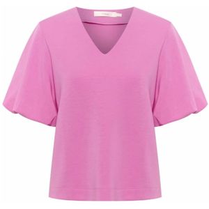 InWear, Tops, Dames, Roze, M, Polyester, Ballonmouw T-shirt Cyclamen