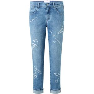 Angels, Jeans, Dames, Blauw, S L30, Paris Crop Top met stijl