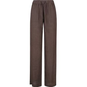 Fay, Broeken, Dames, Bruin, W28, Linnen, Bruine Casual Broek