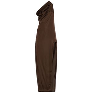 Rick Owens, Kleedjes, Dames, Bruin, 2Xs, Athena Jurk