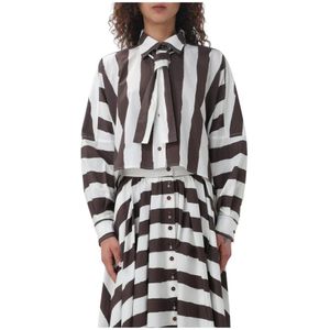 Philosophy di Lorenzo Serafini, Blouses & Shirts, Dames, Veelkleurig, M, Katoen, Gestreepte shirt en rok set