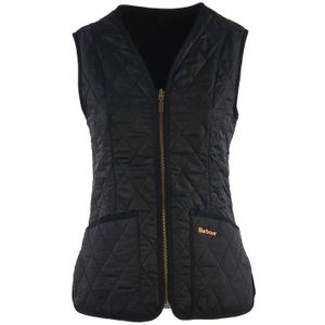 Barbour, Jassen, Heren, Zwart, 2Xs, Zwart stoffen Gilet met ritssluiting en voorzakken