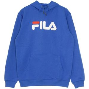 Fila, Sweatshirts & Hoodies, Heren, Blauw, L, Leer, Klassiek puur sweatshirt met capuchon