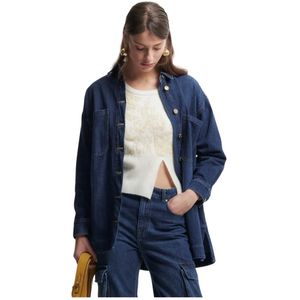 Kocca, Blouses & Shirts, Dames, Blauw, M, Denim, Overhemd met denim-effect