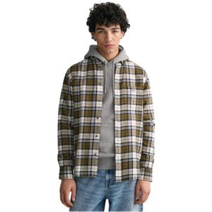 Gant, Overhemden, Heren, Veelkleurig, M, Katoen, Zachte Flanellen Shirt