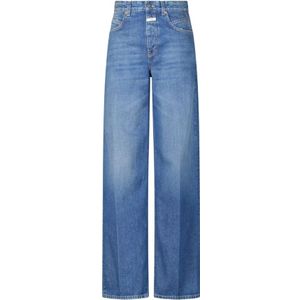 Closed, Jeans, Dames, Blauw, W27, Katoen, Wide Jeans Nikka