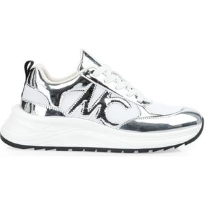 Marc Cain, Schoenen, Dames, Grijs, 40 EU, Leer, Chunky Vetersneakers met Glanzende Details