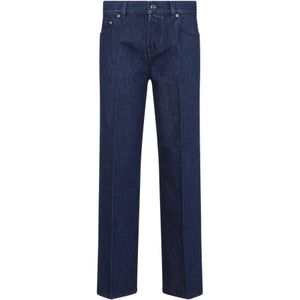 Gucci, Jeans, Dames, Blauw, W26, Denim, Ballerina Stijl Denim Jeans