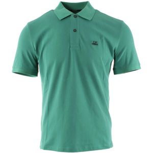 C.p. Company, Tops, Heren, Groen, XL, Katoen, Stretch Piquet Polo