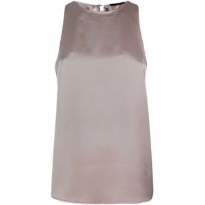 Liu Jo, Tops, Dames, Roze, S, Satijn, Elegante Roze Satijnen Top met Strik