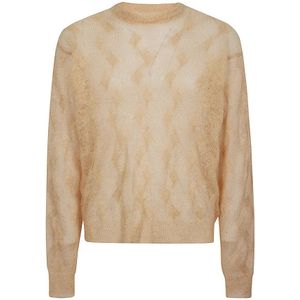Stüssy, Truien, Heren, Beige, M, Trui met ronde hals