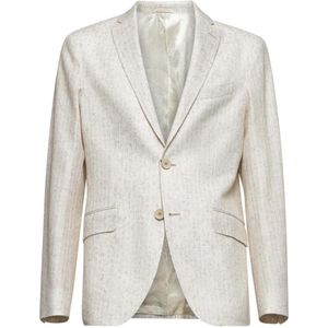 Etro, Jassen, Heren, Beige, XL, Polyester, Beige Jas met Paisley Voering