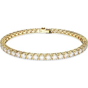 Swarovski, Accessoires, Dames, Geel, M, Matrix Tennis Armband, Wit, Goudkleurig