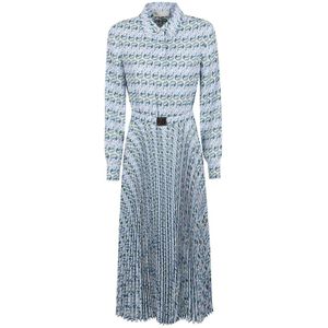 Tory Burch, Kleedjes, Dames, Veelkleurig, XS, Blauwe Jurk voor Vrouwen Elegante Stijl