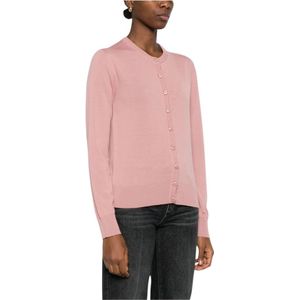 Dolce & Gabbana, Truien, Dames, Roze, XS, Zachte Gebreide Vest in Mink