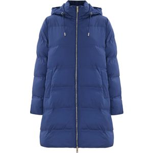 Kocca, Mantels, Dames, Blauw, S, Gewatteerde oversized hooded donsjas