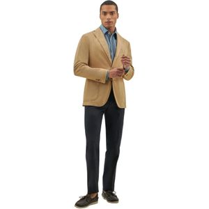 Boglioli, Jassen, Heren, Beige, S, Katoen, Comfortabele katoenen piqué K-jas