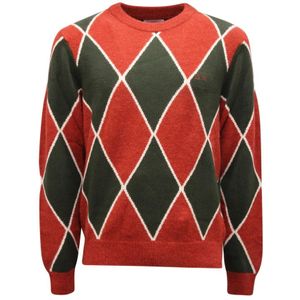 Sun68, Truien, Heren, Bruin, XL, Wol, Wollen Trui Roest Model K43154