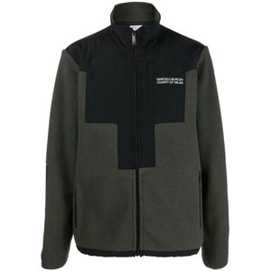 Marcelo Burlon, Sweatshirts & Hoodies, Heren, Groen, M, Polyester, Groene Casual Polyester Jas