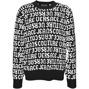 Versace Jeans Couture, Truien, Heren, Zwart, L, Truien