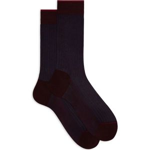 Gallo, Ondergoed, Heren, Veelkleurig, M, Katoen, Bordeaux twin-rib katoenen sokken