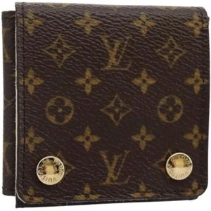 Louis Vuitton Vintage, Pre-owned, Dames, Bruin, ONE Size, Pre-owned Canvas pouches