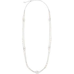 Valentino Garavani, Accessoires, Dames, Grijs, ONE Size, Elegante Zilveren Juweel Armband