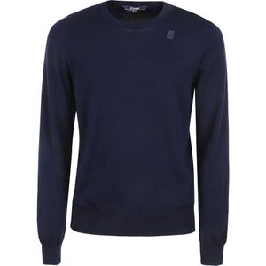 K-Way, Truien, Heren, Blauw, L, Round-neck Truien
